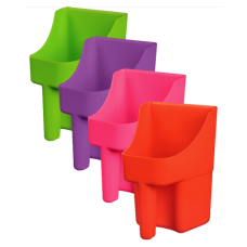 3 Quart Neon Plastic Scoops. Assorted colors.
