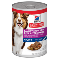 Hill’s Science Diet Adult 7+ Savory Stew with Beef & Vegetables Dog Food