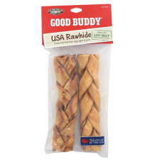 Good Buddy Braided Rawhide Sticks for Dogs