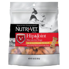 Nutri-Vet Hip & Joint Regular Strength Biscuits for Small & Medium Dogs Peanut Butter Flavor Treats