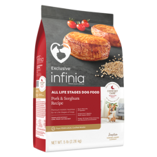 Infinia All Life Stages Dog Food Pork and Sorghum Recipe